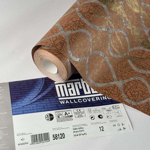 Шпалери вінілові на флізеліновій основі Marburg 58120 (0.53), рулон 10 м 58120 фото